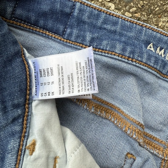 American Eagle Women's Size 12 Short Blue Super Stretch Hi-Rise Jegging - Picture 5 of 8
